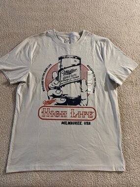Miller High Life Graphic Short Sleeve Tee - Cream Medium